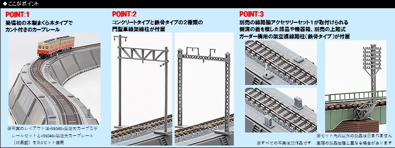 鉄道模型 :: TOMIX（トミックス）_91045_築堤大カーブS字レールセット_N