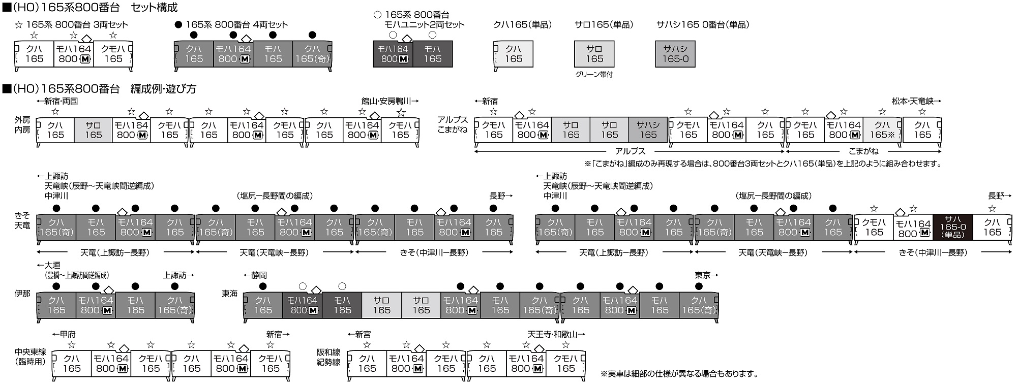 鉄道模型 :: KATO（カトー）_3-527_HO 165系800番台 3両セット_N