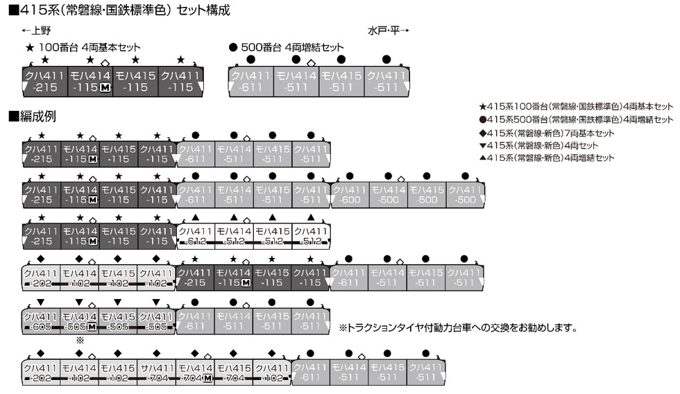 鉄道模型 :: KATO（カトー）_10-1771_415系500番台(常磐線国鉄